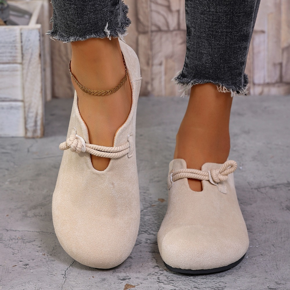 Women Shoes Loafers - Women Flat Loafers Round Toe Knotted