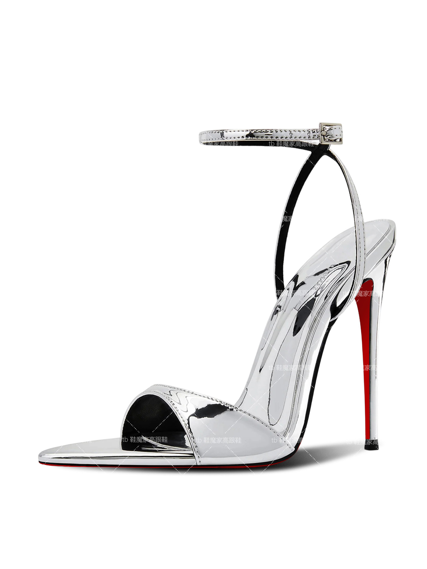 Wide Fit Heels - New European and American Sexy Silver