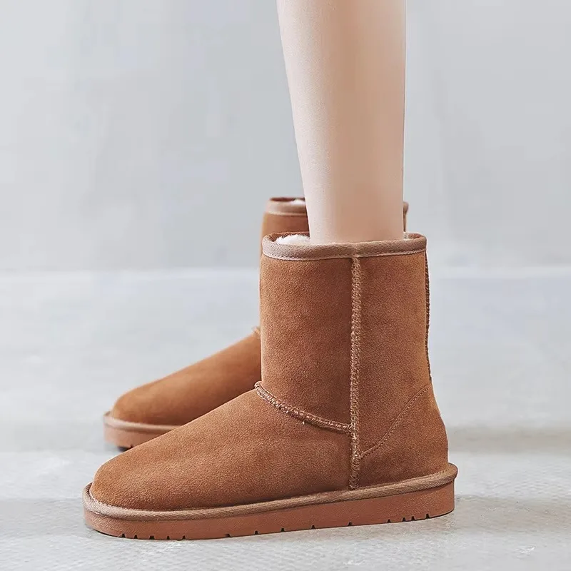 Women Shoes In Australia - Classic 100% Genuine Cow Leather Snow