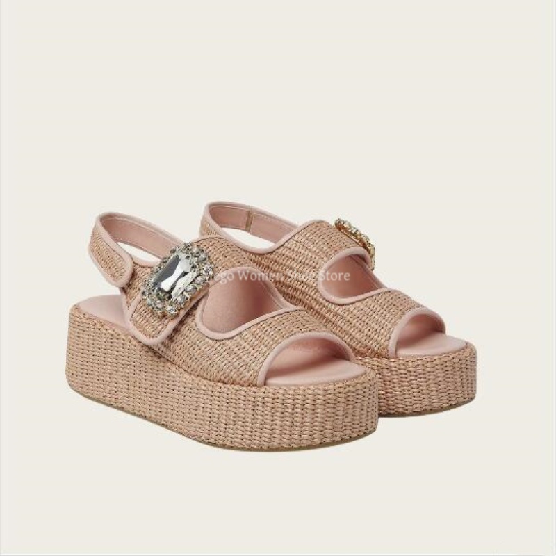 Hemp Woven Thick Soled Sandals - огляд і ціна Women'S Shoes Hands Free