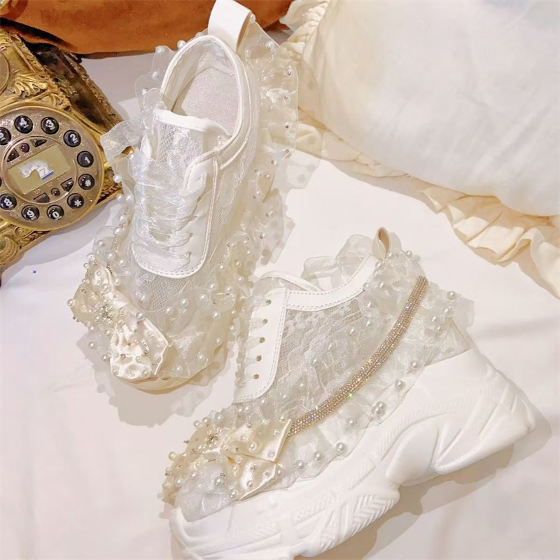 Thick bottom lace ribbon rhine - огляд і ціна Women'S Shoes Hands Free