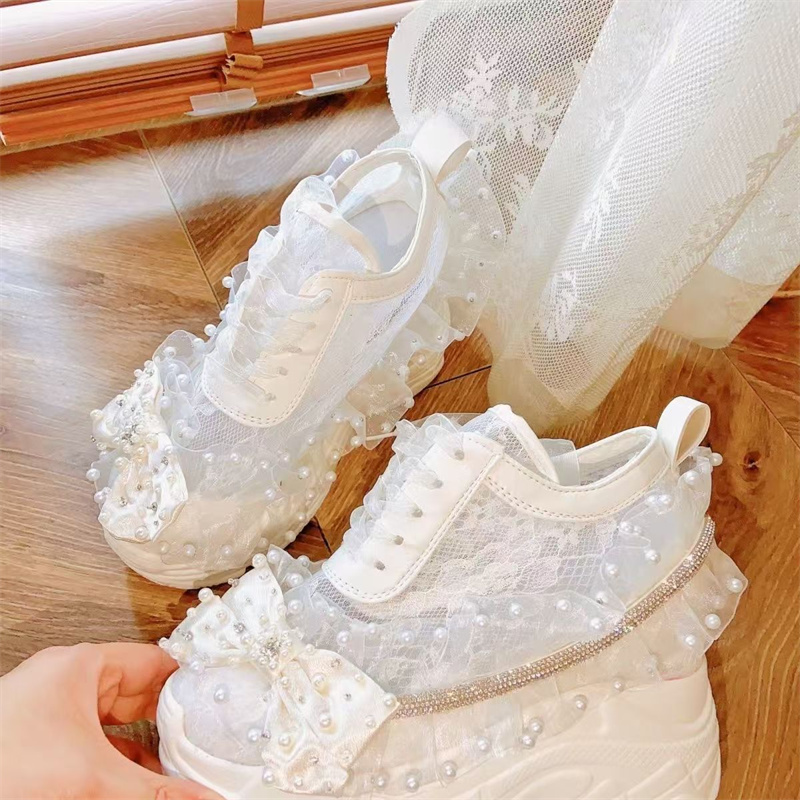 Thick bottom lace ribbon rhine - огляд і ціна Women'S Shoes Hands Free