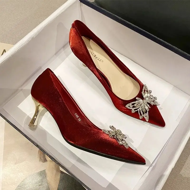 Pointed Toe Rhinestone Shoes f - огляд і ціна Women Shoes Quick Delivery