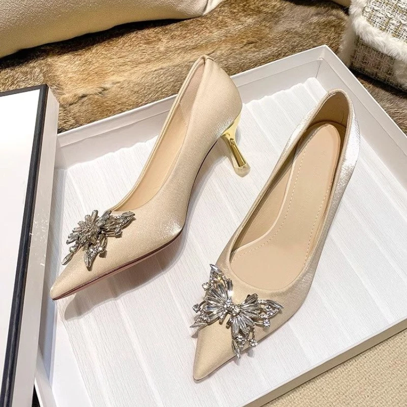 Pointed Toe Rhinestone Shoes f - огляд і ціна Women Shoes Quick Delivery