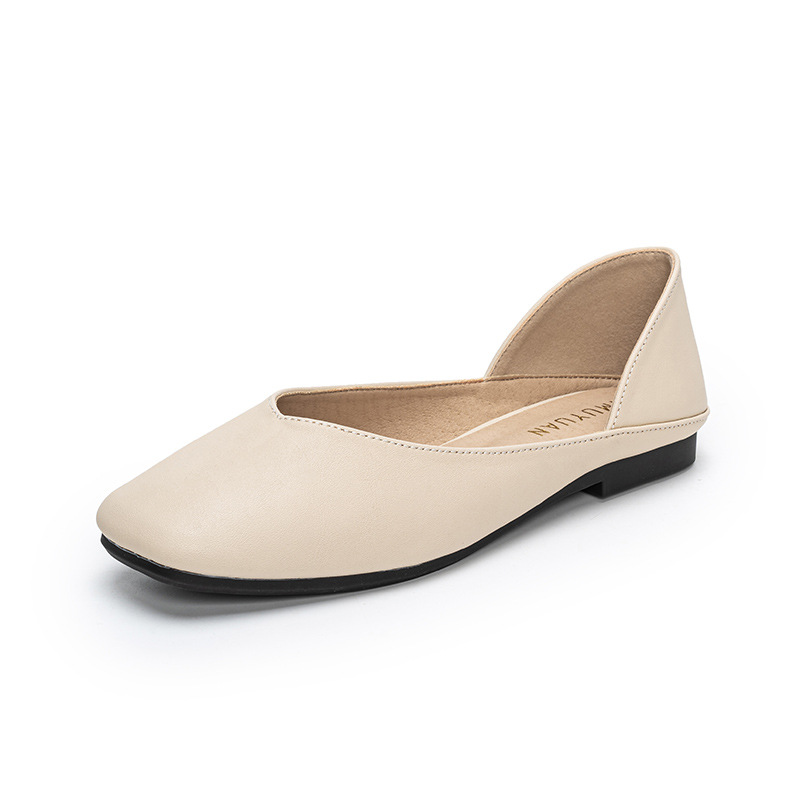 Square toe leather patchwork f - огляд і ціна Women Shoes Loafers